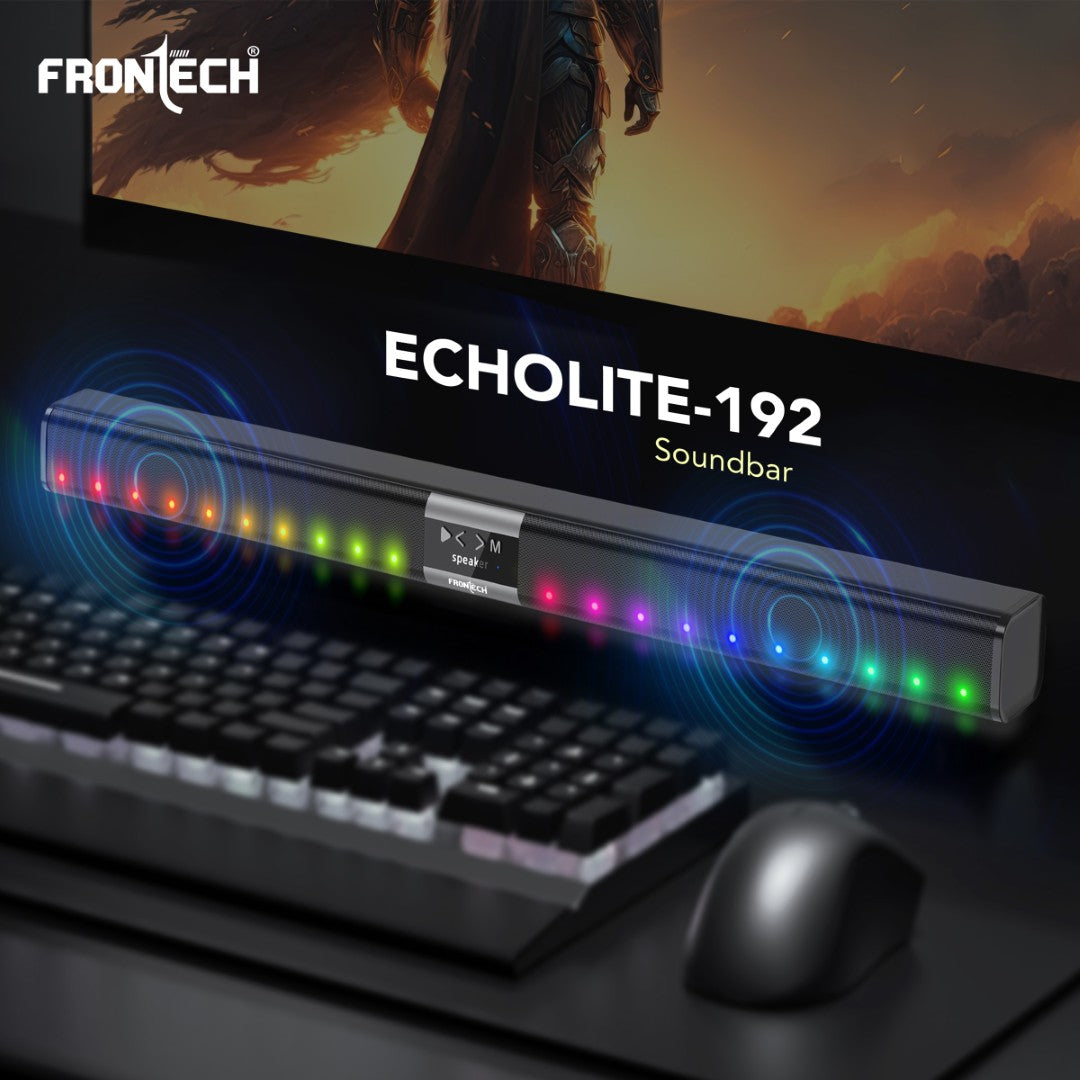 Frontech ECHOBAR Soundbar | 40W Dynamic Sound | Bluetooth 5.3 | Multi-Input Compact Design (SW-0192) Frontech ECHOBAR Soundbar | 40W Dynamic Sound | Bluetooth 5.3 | Multi-Input Compact Design (SW-0192)
